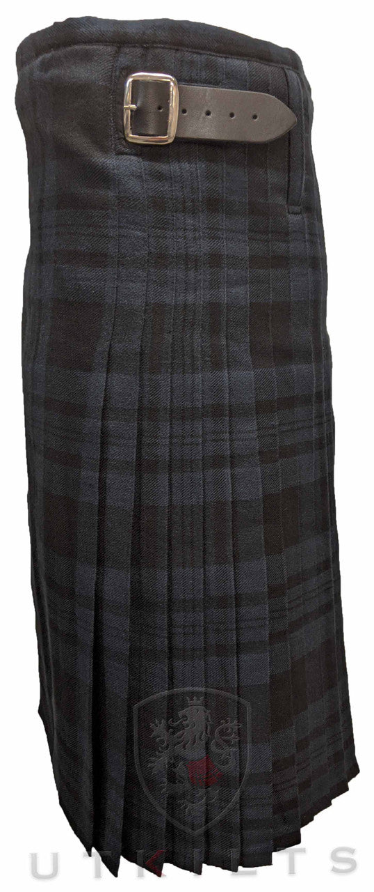 Traditional Kilt – Premium 6–8 Yard Wool, Black Isle