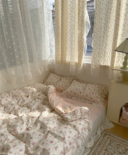 Pink Floral Duvet Cover Set