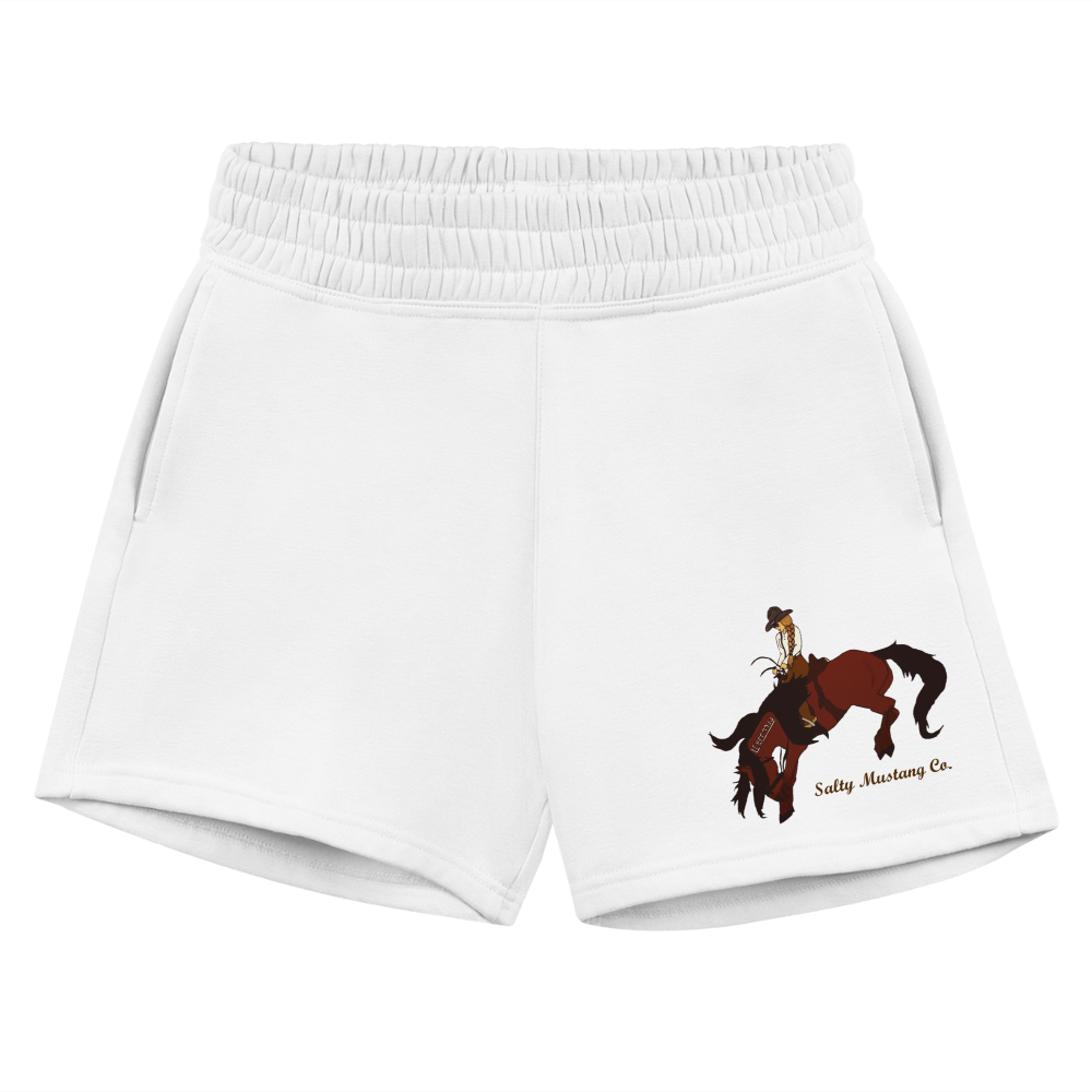 Salty Mustang Co. Women's Jogger Short - white