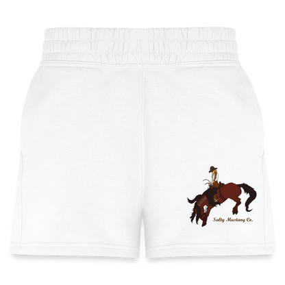 Salty Mustang Co. Women's Jogger Short - white