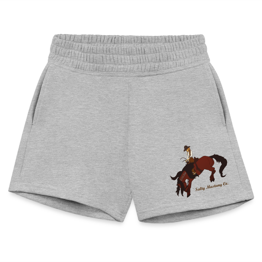 Salty Mustang Co. Women's Jogger Short - heather gray