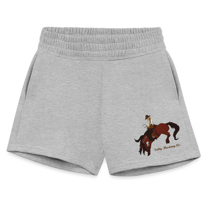 Salty Mustang Co. Women's Jogger Short - heather gray