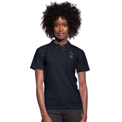 Salty Mustang Co. Brand Women's Pique Polo Shirt - midnight navy