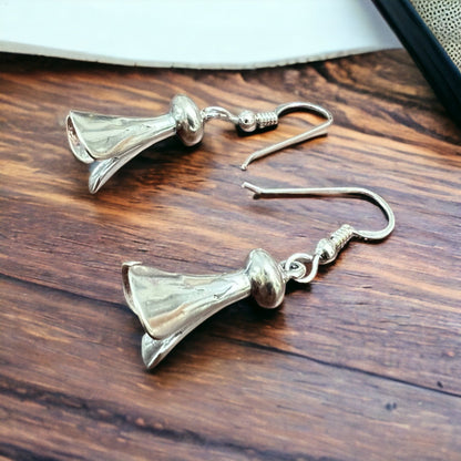 Sterling Silver Squash Blossom Statement Earrings — 21mm Drop