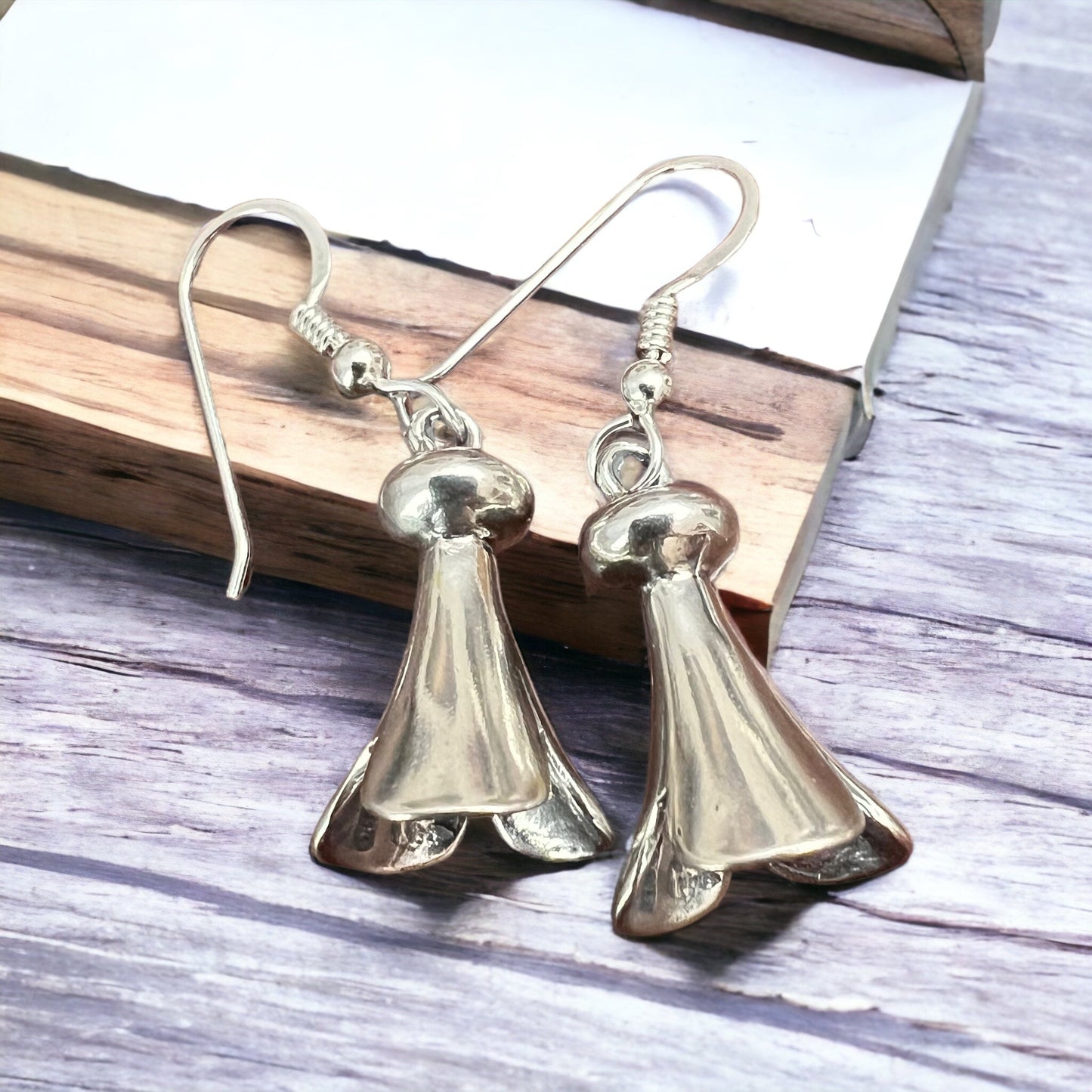 Sterling Silver Squash Blossom Statement Earrings — 21mm Drop