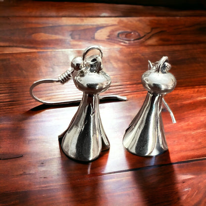 Sterling Silver Squash Blossom Statement Earrings — 21mm Drop