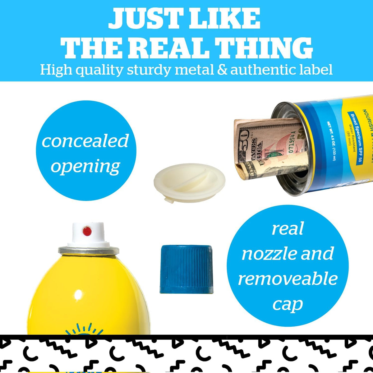 Fake Sunscreen Can Safe Bottle – Hidden Diversion Safe for Money, Cash, Jewelry