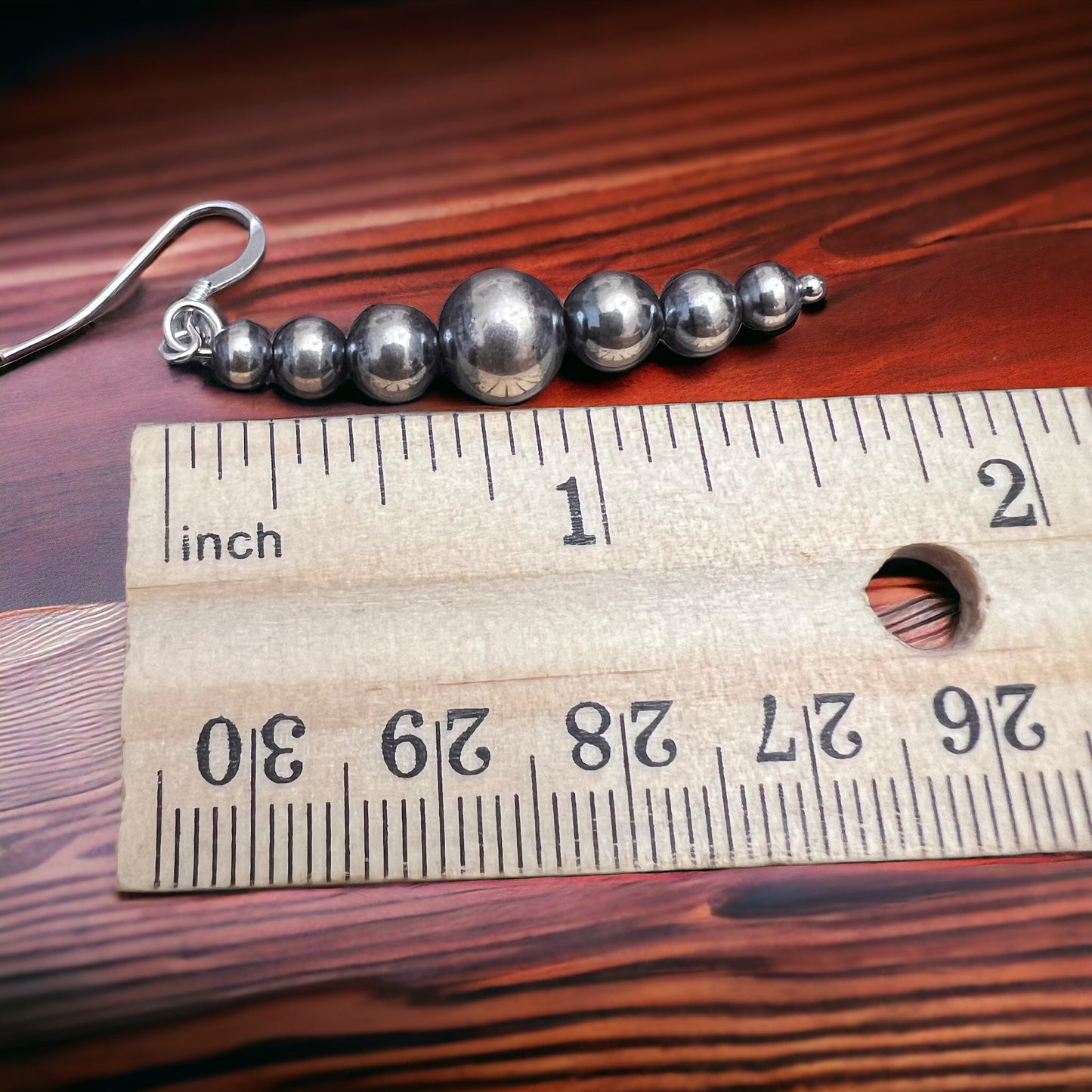Sterling Pearl Drop Earrings — 1.5 inch drop (Made in USA, 4-5-6-8mm)