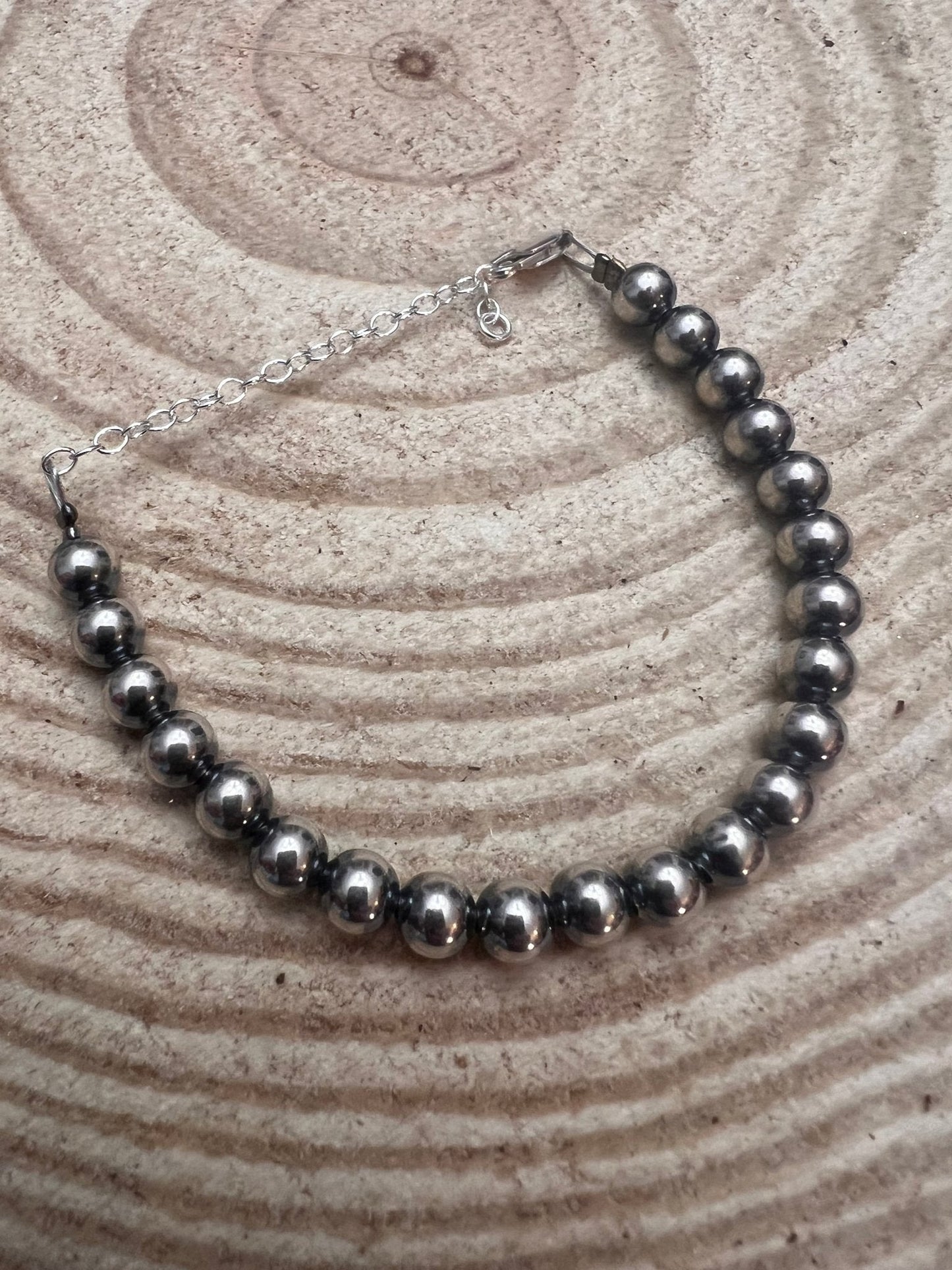 Sterling Pearl Bracelet — Available in 3mm, 4mm, 5mm, or 6mm