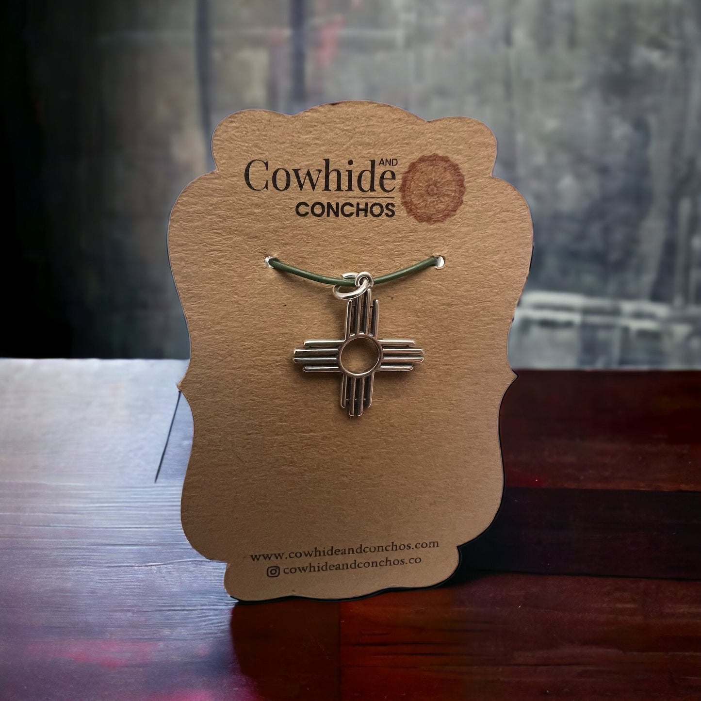 Sterling Silver "Zia" Pendant — Open-Center Bright .925 with Bold Southwestern Symbol