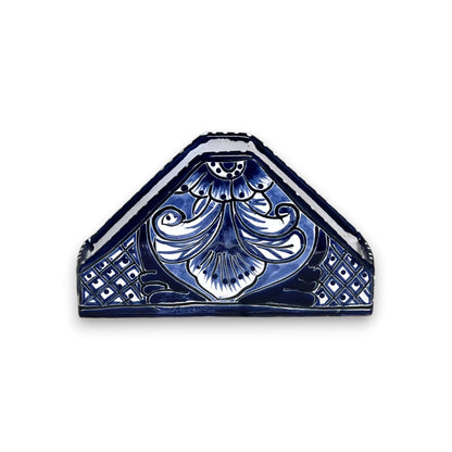 Talavera Napkin Holder | Mexican Blue & White Decor