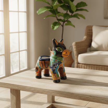 Talavera Donkey Planter | Vibrant Mexican Burro Pot