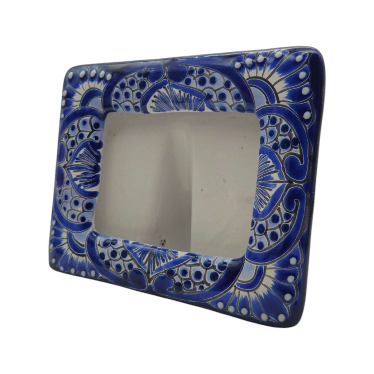 Talavera Picture Frame | Blue & White Floral Design