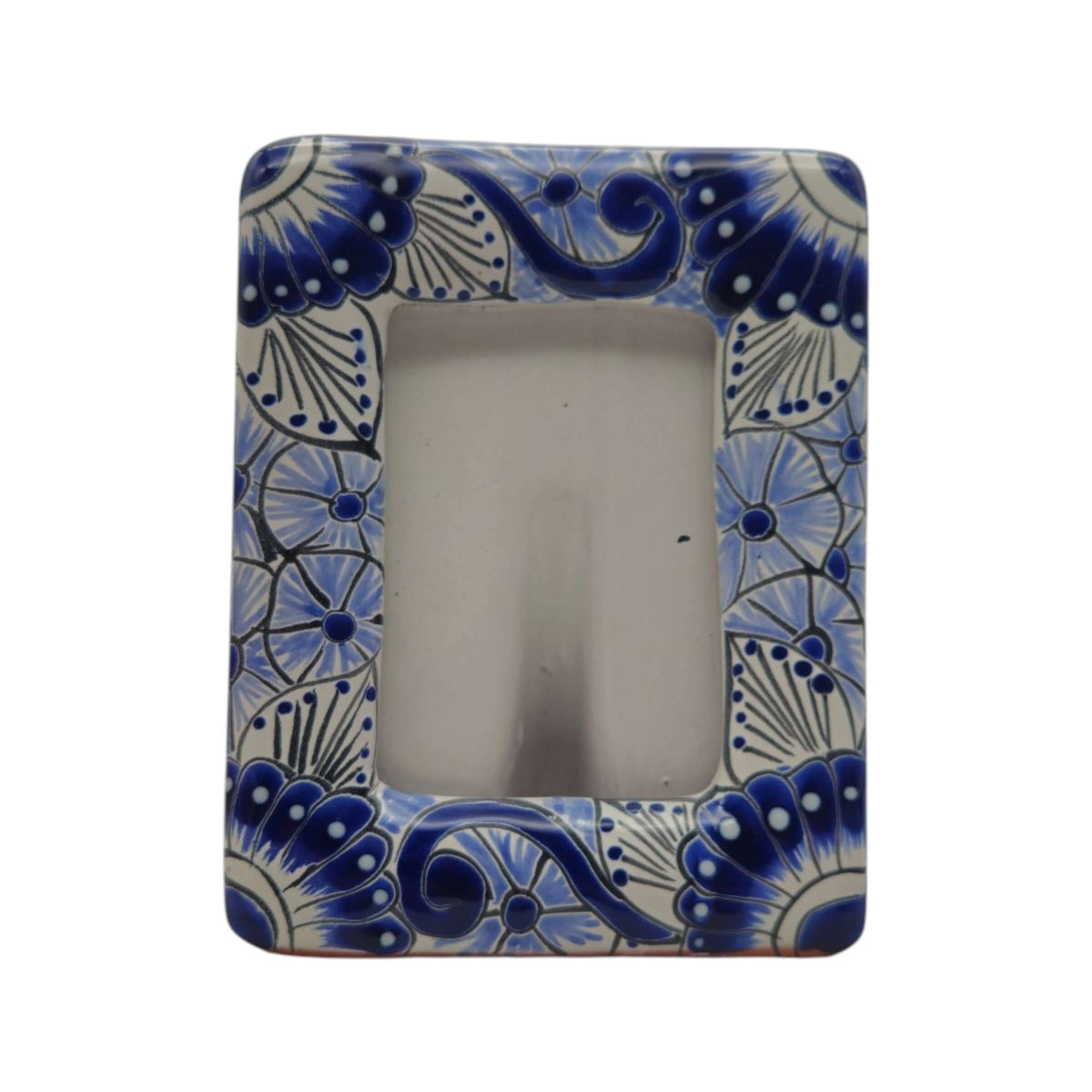 Talavera Picture Frame | Blue & White Floral Design