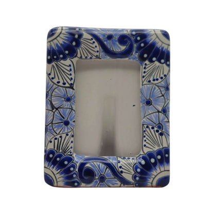 Talavera Picture Frame | Blue & White Floral Design