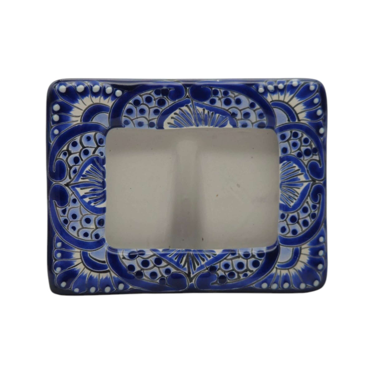 Talavera Picture Frame | Blue & White Floral Design