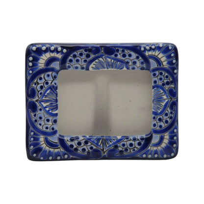 Talavera Picture Frame | Blue & White Floral Design