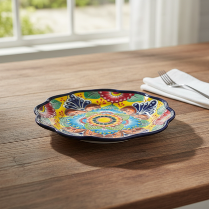 Talavera Plate | Hand-Painted Mexican Folk Art Dinnerware