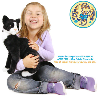 Tate the Tuxedo Cat 14" Plush — Pet Friend with Story