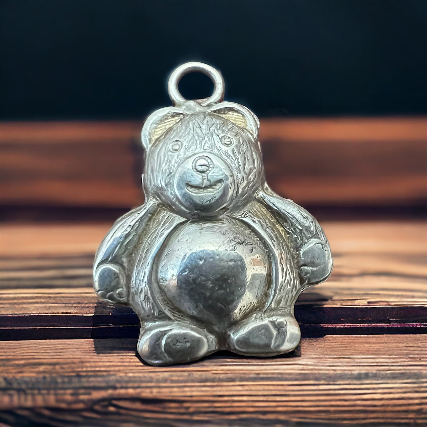 Sterling Silver Teddy Bear Charm/Pendant — Sentimental Family Gift Charm