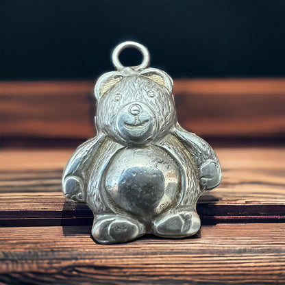 Sterling Silver Teddy Bear Charm/Pendant — Sentimental Family Gift Charm
