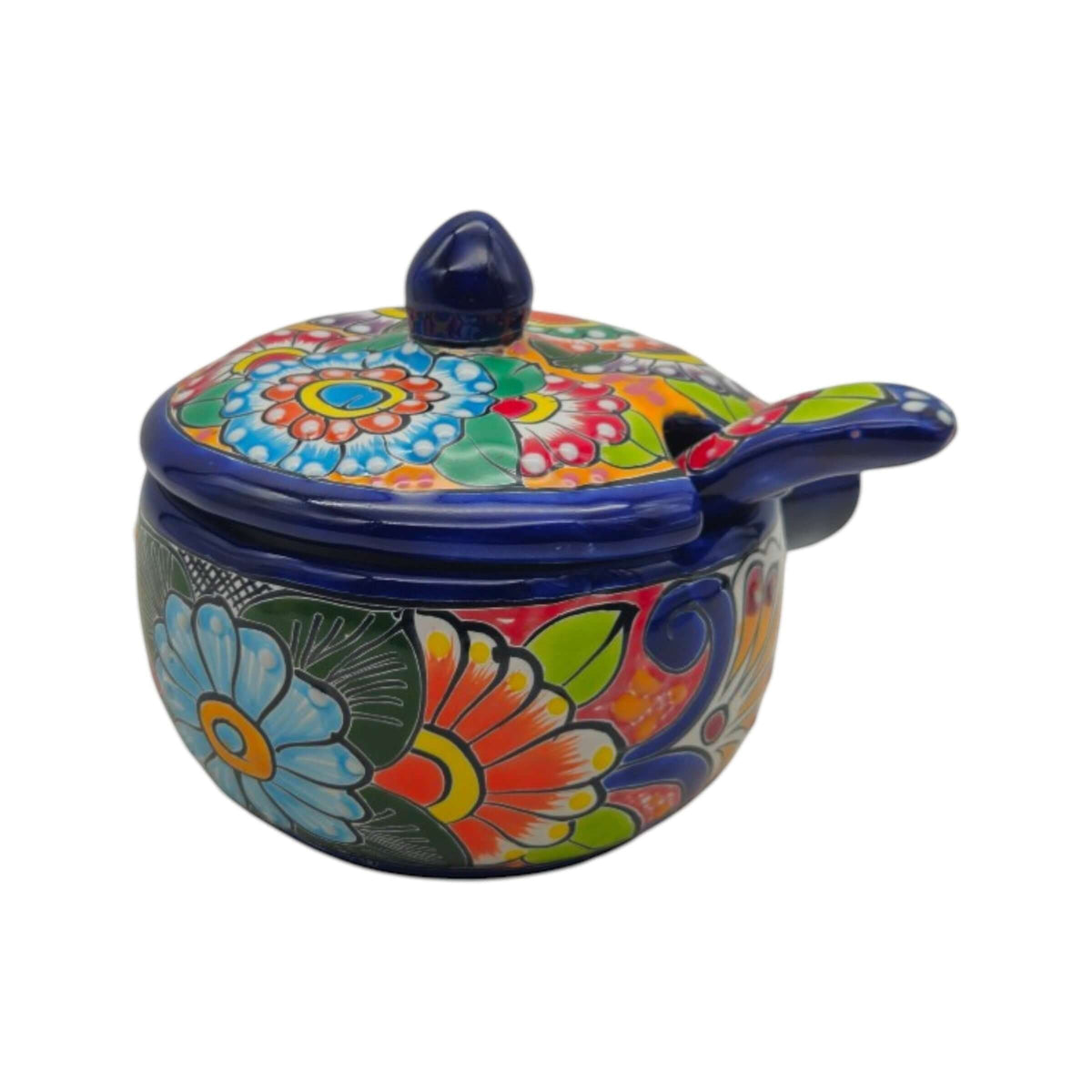 Talavera Soup Bowl with Lid | Hand-Painted Ceramic
