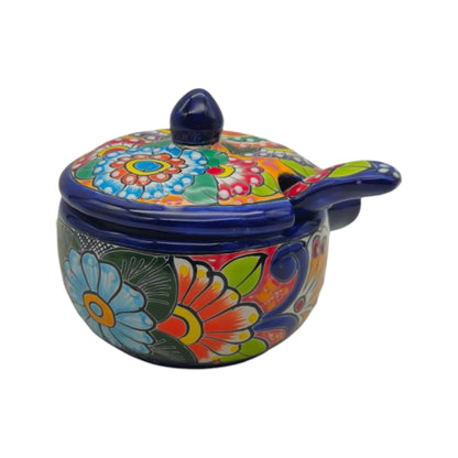 Talavera Soup Bowl with Lid | Hand-Painted Ceramic