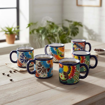 Talavera Coffee Mug | Hand-Painted Floral Design