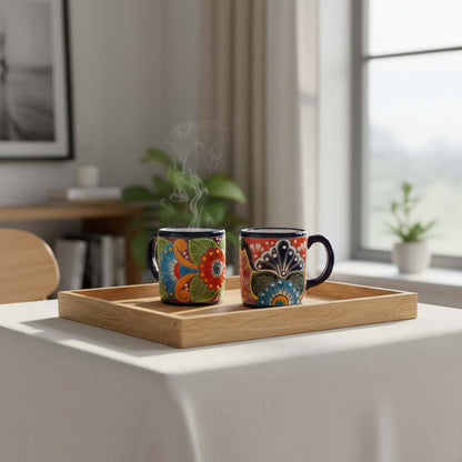 Talavera Coffee Mug | Hand-Painted Floral Design