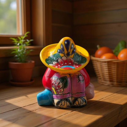 Handmade Talavera Panchito | Colorful Sleeping Man Figurine