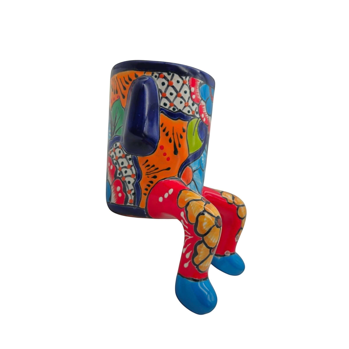 Talavera Person Planter | Table Edge Pot with Arms and Legs