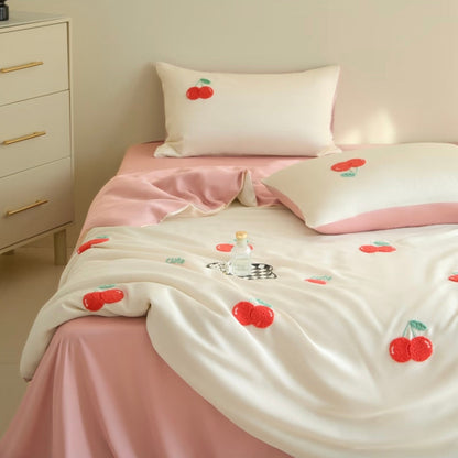 Embroidered Tulip Duvet Cover Set