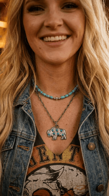 4mm Sterling Pearl & Variscite Turquoise Saucer Bead Choker — 14 inch (with 3 inch extender)