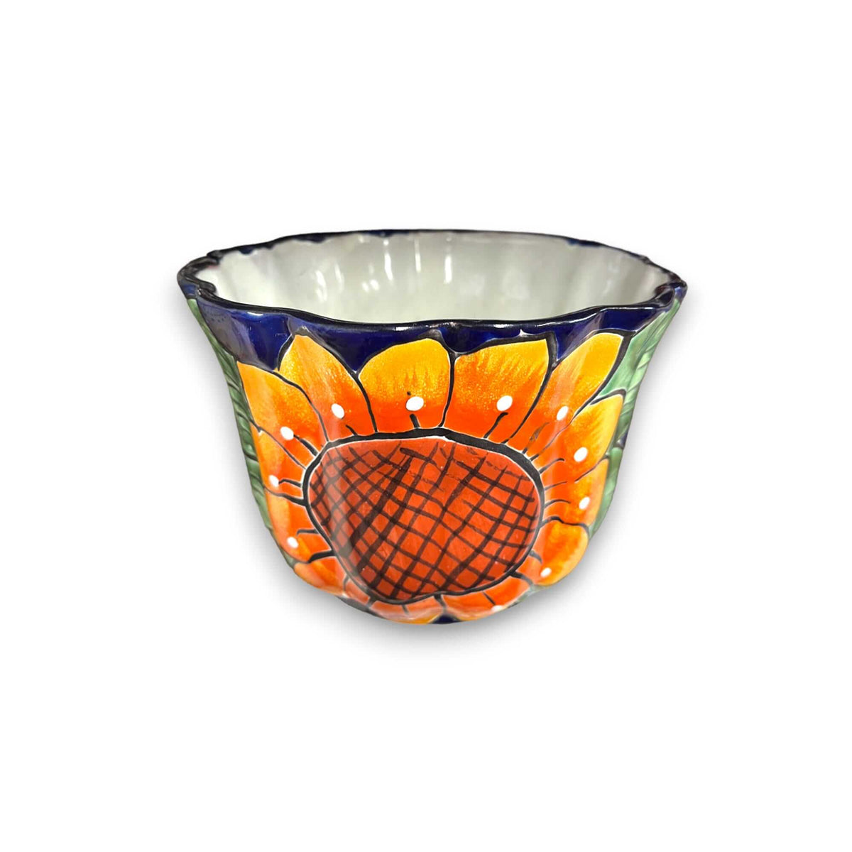 Vibrant Talavera Planter | Mexican Calla Lily Ceramic Pottery