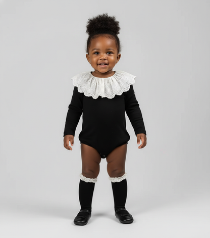 Eyelet Collar Romper