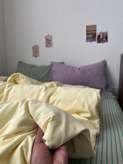 Yellow Sage Duvet Cover Set