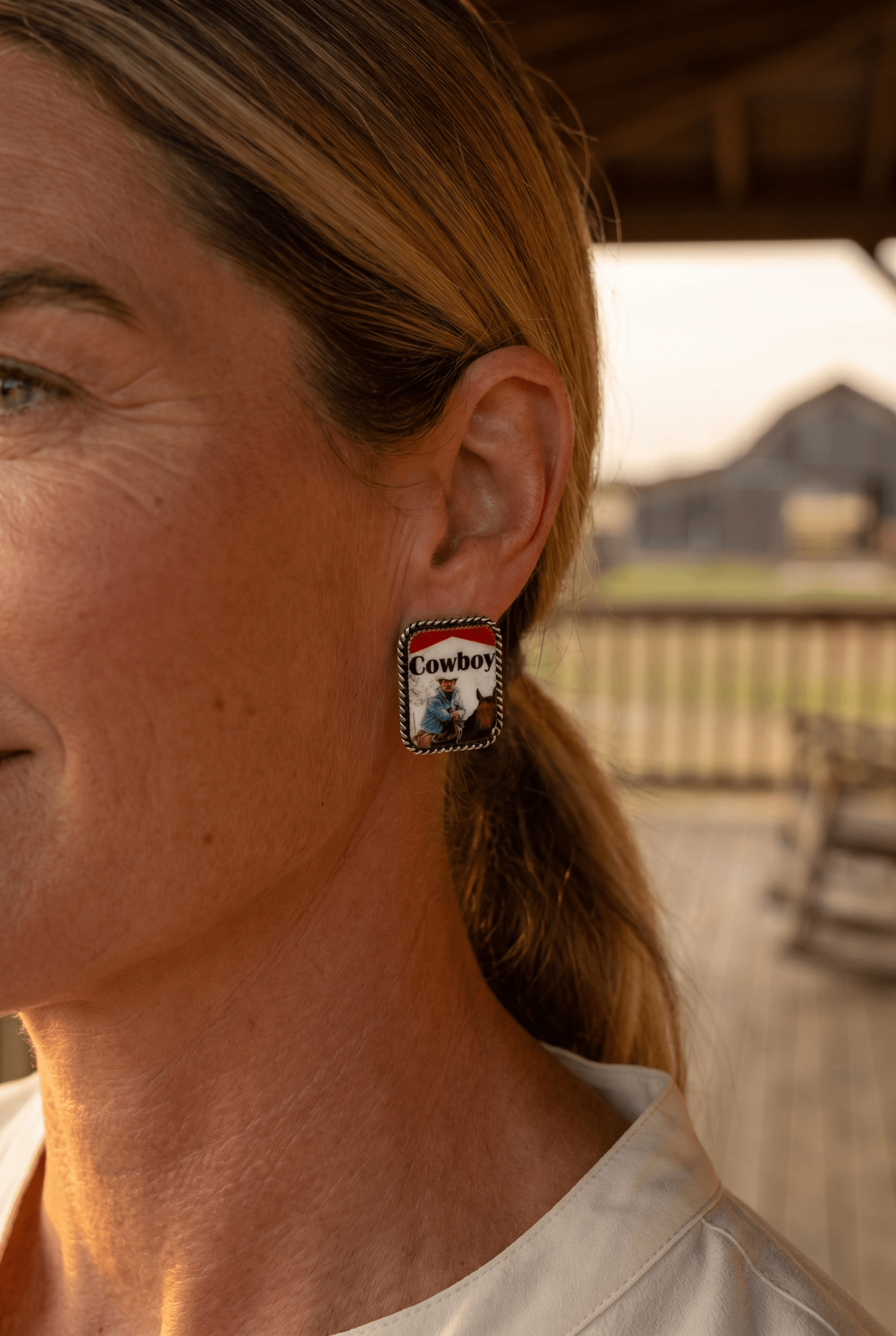 Western Cowboy Cigarette Fashion Earrings — Petite 1" Western Statement