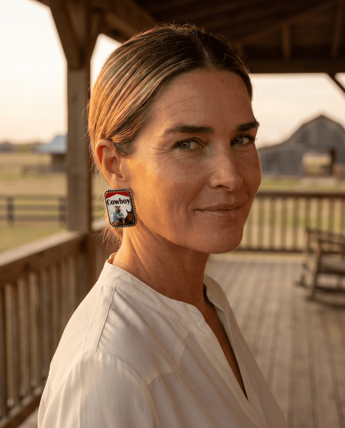 Western Cowboy Cigarette Fashion Earrings — Petite 1" Western Statement
