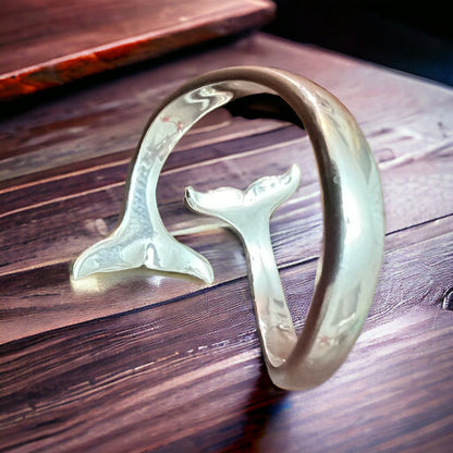 Sterling Silver Whale Tails Bypass Ring — Coastal Western Statement