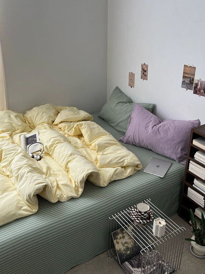 Yellow Sage Duvet Cover Set