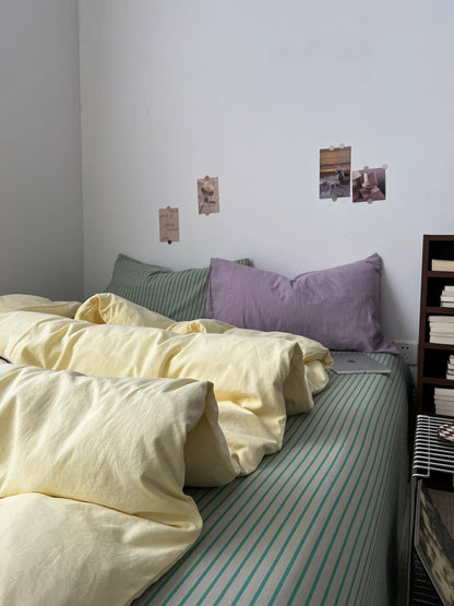 Yellow Sage Duvet Cover Set