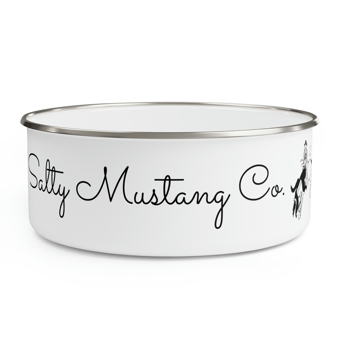 Be Light, Stay Salty;  Salty Mustang Co. Enamel Bowl