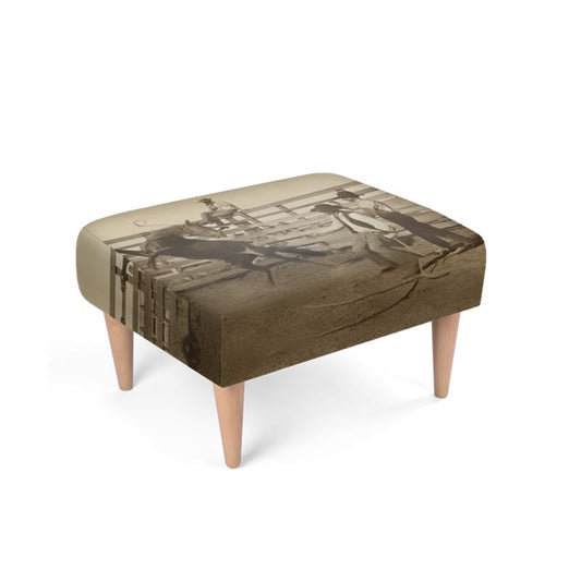 Salty Mustang Co. Corral Work Footstool