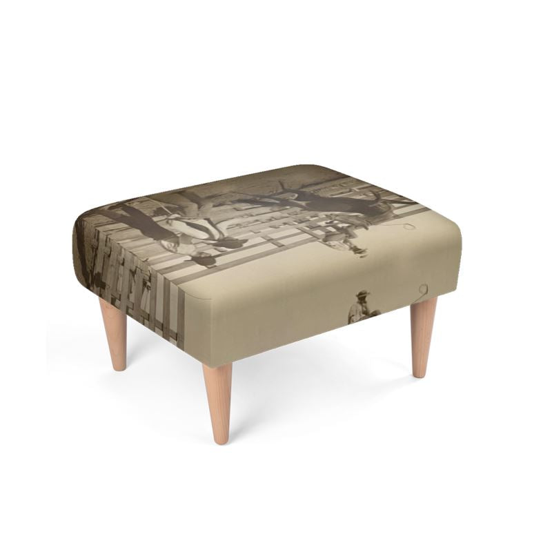 Salty Mustang Co. Corral Work Footstool