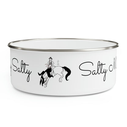 Be Light, Stay Salty;  Salty Mustang Co. Enamel Bowl