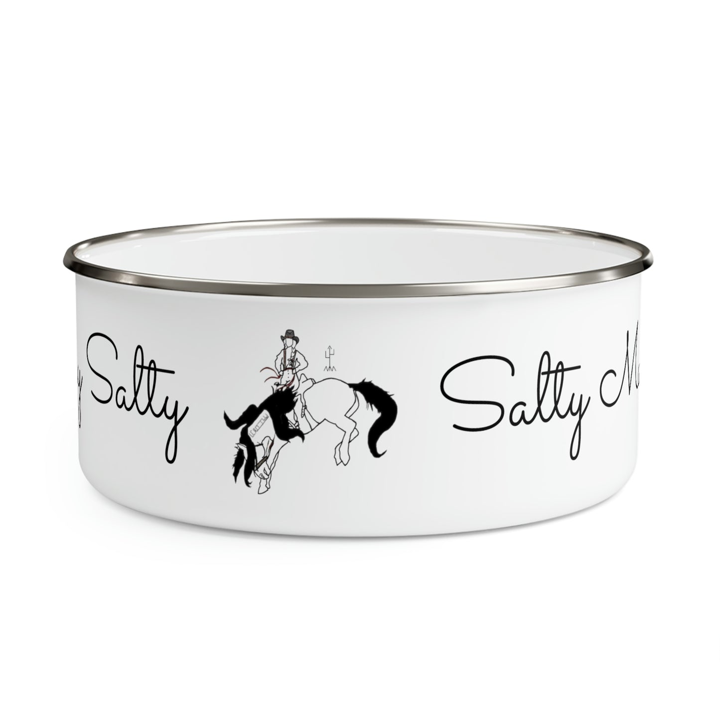 Be Light, Stay Salty;  Salty Mustang Co. Enamel Bowl