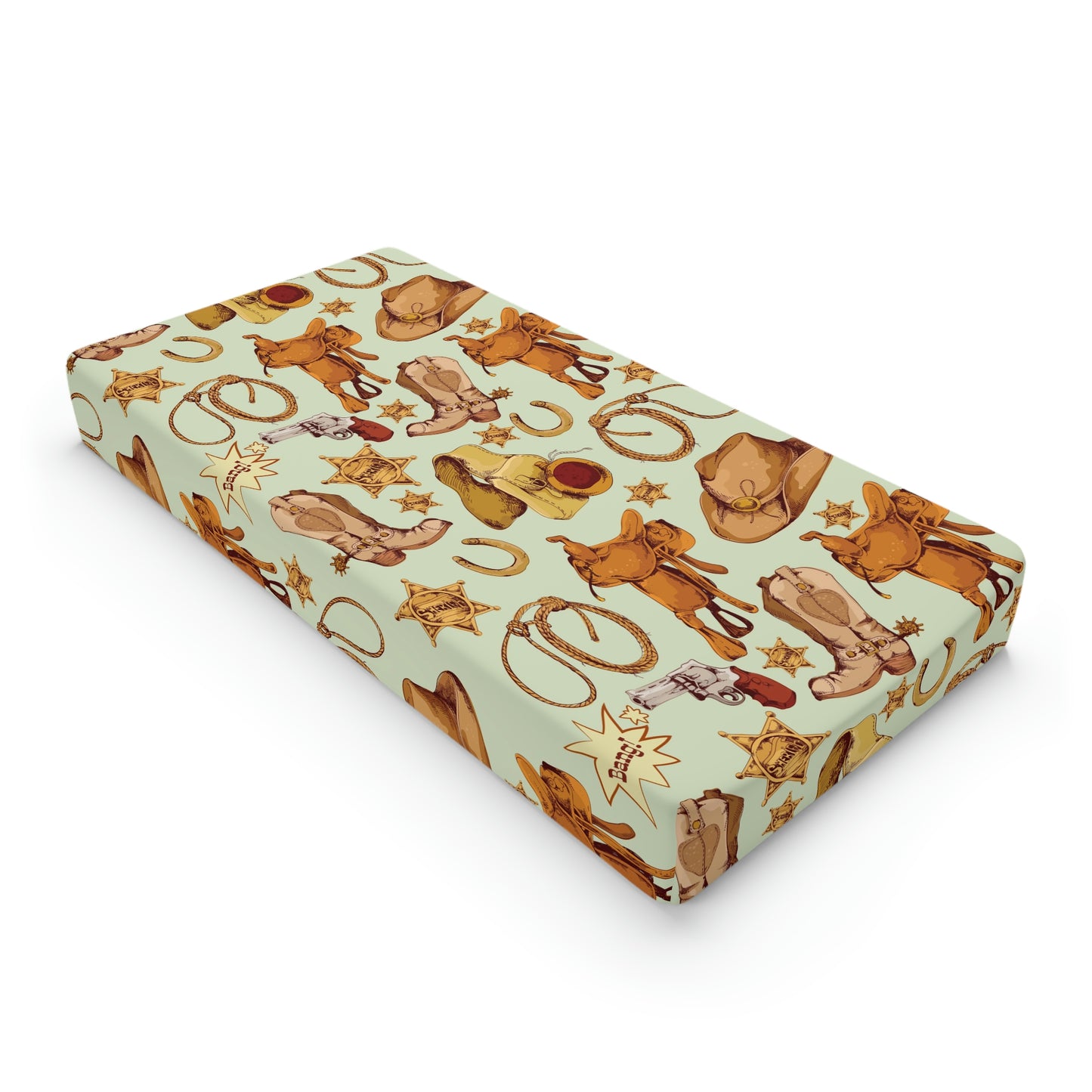 Cowboy Gear Baby Changing Pad Cover