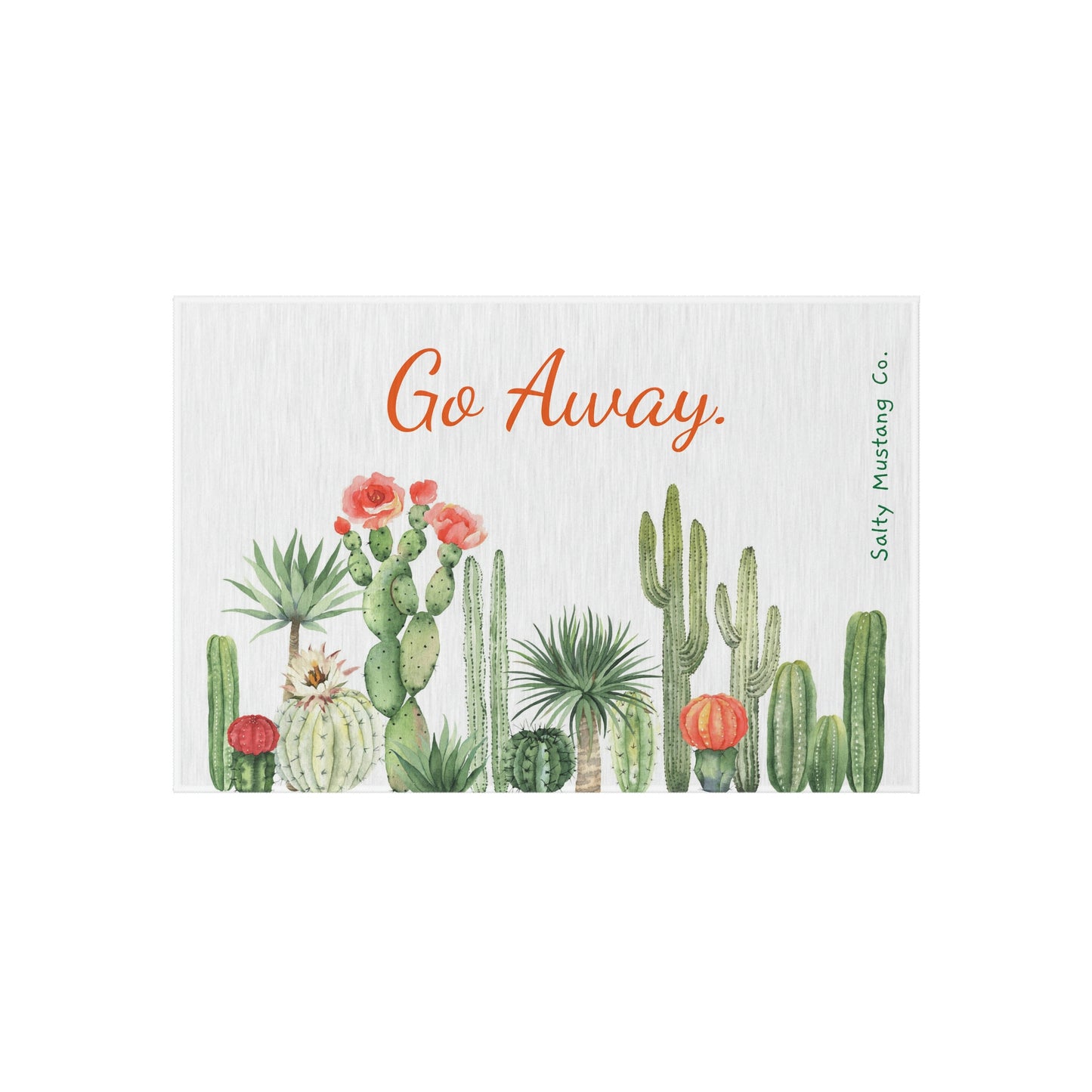 "Go Away" Cactus Outdoor Rug