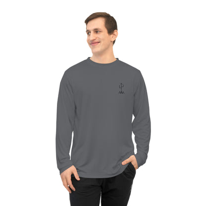 "Well yeah I know how to ride! I was riding when I fell off!" Gus Unisex Performance Long Sleeve Shirt