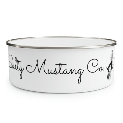 Be Light, Stay Salty;  Salty Mustang Co. Enamel Bowl